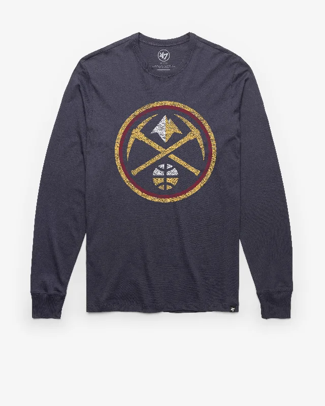 Men's long sleeve polo shirts with a contrast placket for added style DENVER NUGGETS PREMIER '47 FRANKLIN LONG SLEEVE TEE Men's long sleeve polo shirts with a contrast placket for added style DENVER NUGGETS PREMIER '47 FRANKLIN LONG SLEEVE TEE