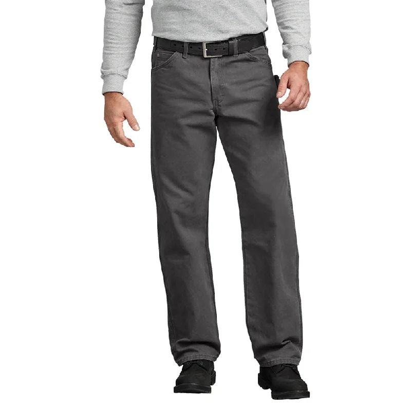 Men's Jeans with a Hidden Coin Pocket for Added Convenience Dickies Men's Relaxed Fit Straight Leg Carpenter Duck Jean_Rinsed Slate Men's Jeans with a Hidden Coin Pocket for Added Convenience Dickies Men's Relaxed Fit Straight Leg Carpenter Duck Jean_Rinsed Slate