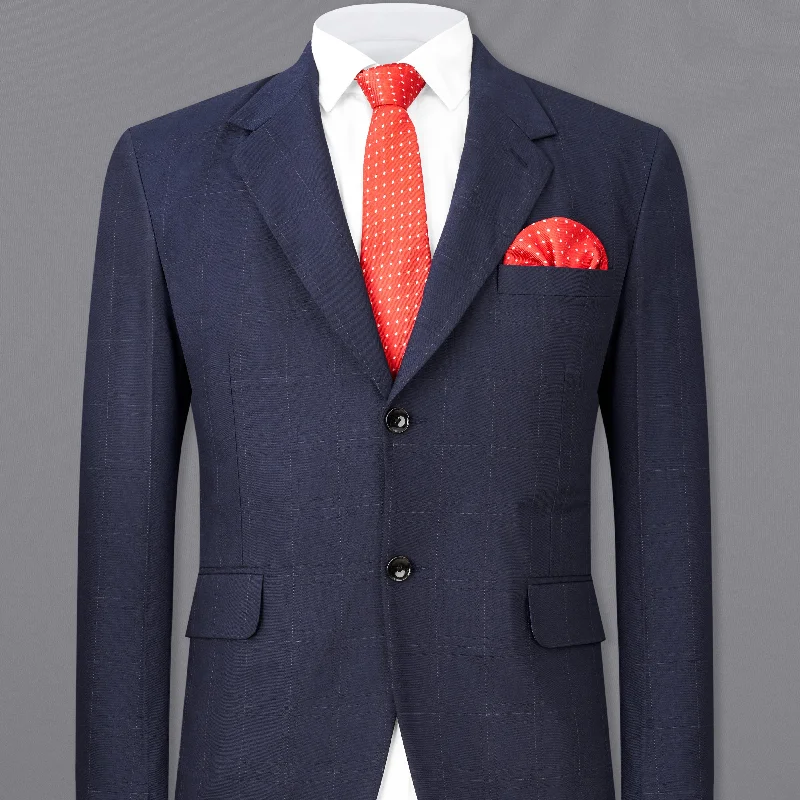 Men Blazers for Cycling Tours in Wind - Resistant and Comfortable Fabrics Men Blazers for Cycling Tours in Wind - Resistant and Comfortable Fabrics Ebony Clay Navy Blue Subtle Windowpane Single Breasted Blazer Men Blazers for Cycling Tours in Wind - Resistant and Comfortable Fabrics Men Blazers for Cycling Tours in Wind - Resistant and Comfortable Fabrics Ebony Clay Navy Blue Subtle Windowpane Single Breasted Blazer
