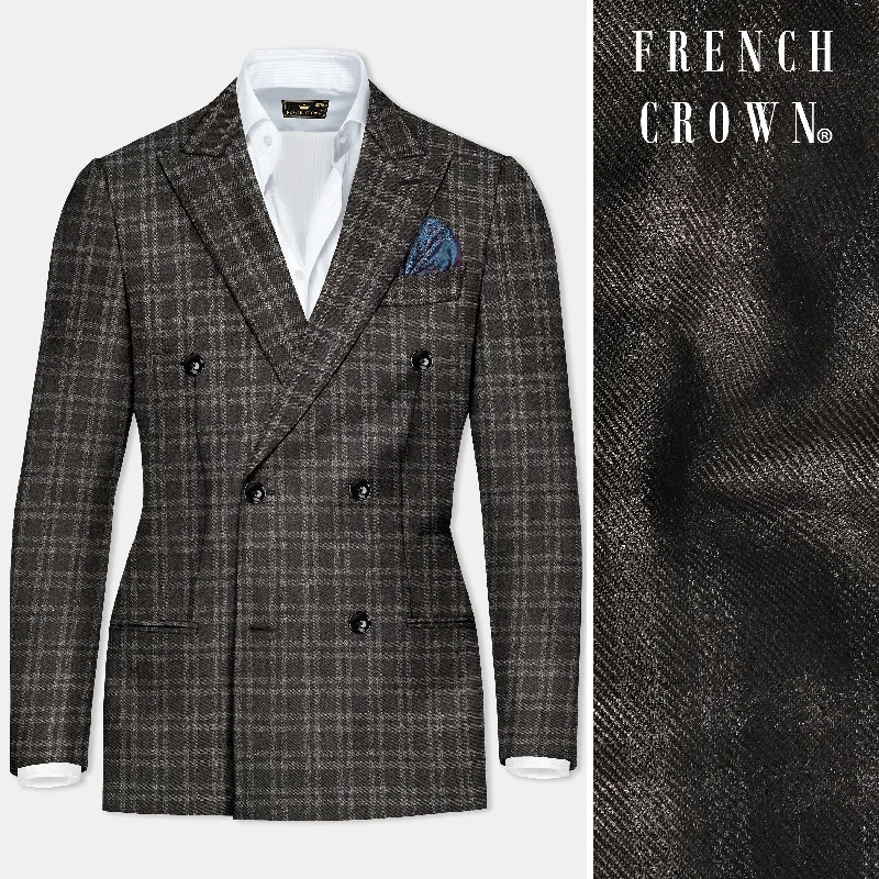 Men Blazers for Barbecues in Laid - back and Comfortable Styles Men Blazers for Barbecues in Laid - back and Comfortable Styles Espresso Brown Plaid Wool Blend Double Breasted Blazer Men Blazers for Barbecues in Laid - back and Comfortable Styles Men Blazers for Barbecues in Laid - back and Comfortable Styles Espresso Brown Plaid Wool Blend Double Breasted Blazer