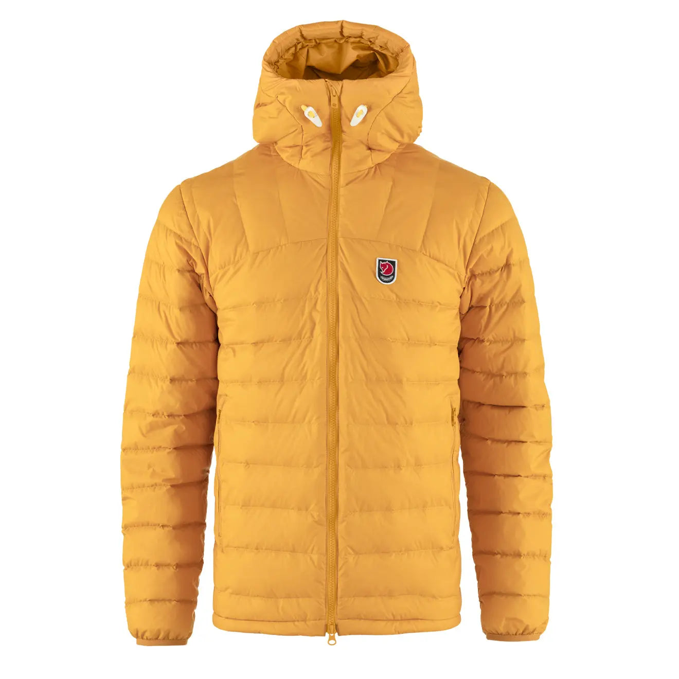 Men coats with a wind - resistant outer layer for blustery weather Fjallraven Expedition Pack Down Hoodie Mustard Yellow Men coats with a wind - resistant outer layer for blustery weather Fjallraven Expedition Pack Down Hoodie Mustard Yellow