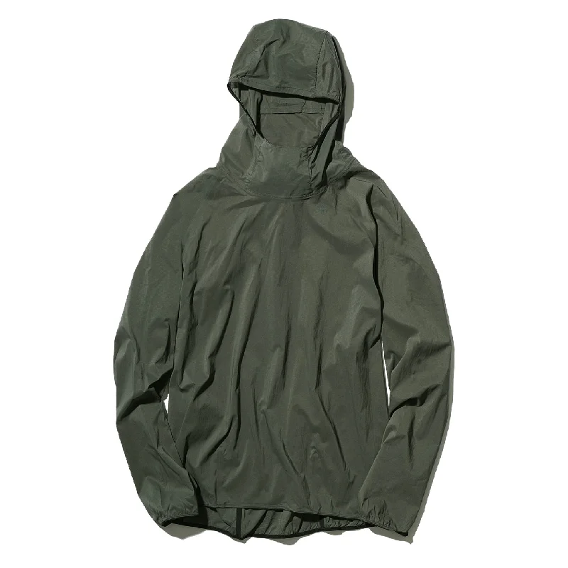 Men coats with a soft fleece interior for extra warmth and comfort Goldwin Pullover Floating Wind Shell Hoodie Olive Drab Men coats with a soft fleece interior for extra warmth and comfort Goldwin Pullover Floating Wind Shell Hoodie Olive Drab