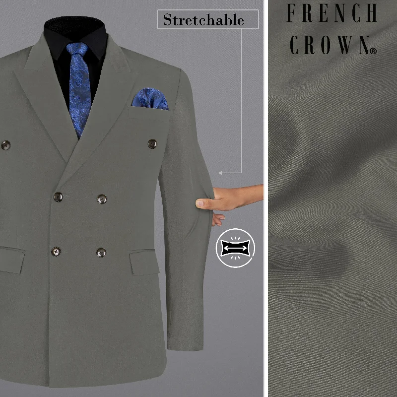 Men Blazers for Weddings as Groomsmen's Attire Men Blazers for Weddings as Groomsmen's Attire Ironside Gray Stretchable Double Breasted Premium Cotton traveler Blazer Men Blazers for Weddings as Groomsmen's Attire Men Blazers for Weddings as Groomsmen's Attire Ironside Gray Stretchable Double Breasted Premium Cotton traveler Blazer