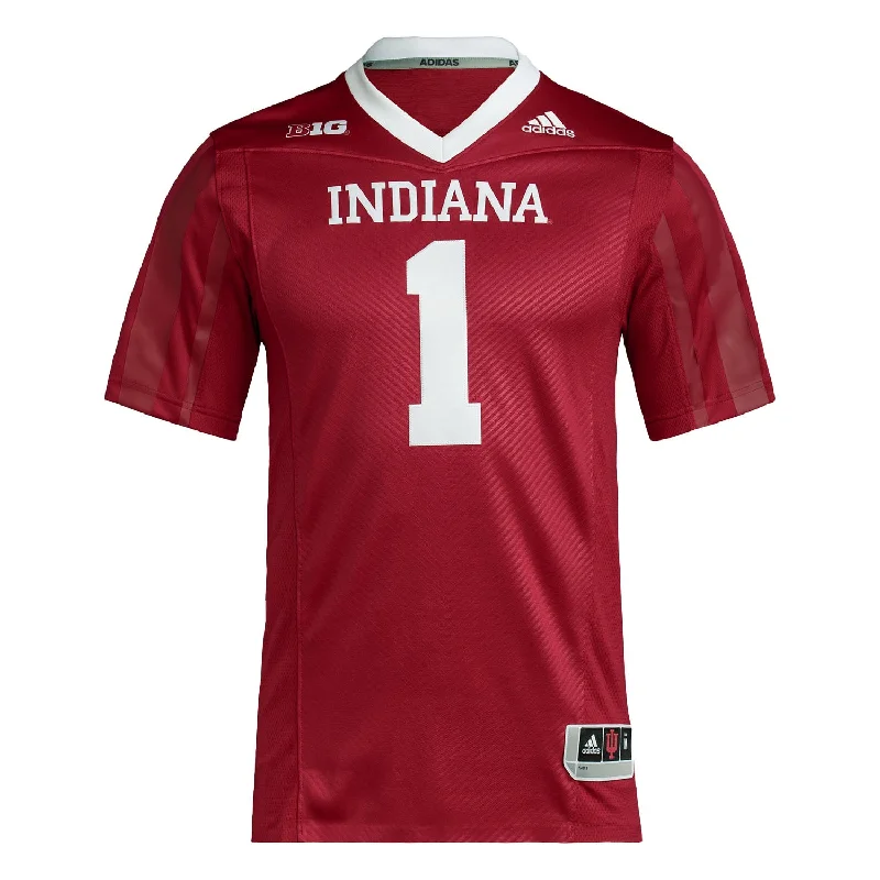 Men's Sustainable Organic Cotton Rugby Jerseys for Eco - Conscious Sports Enthusiasts Indiana Hoosiers Adidas Football #1 Premier Crimson Jersey Men's Sustainable Organic Cotton Rugby Jerseys for Eco - Conscious Sports Enthusiasts Indiana Hoosiers Adidas Football #1 Premier Crimson Jersey