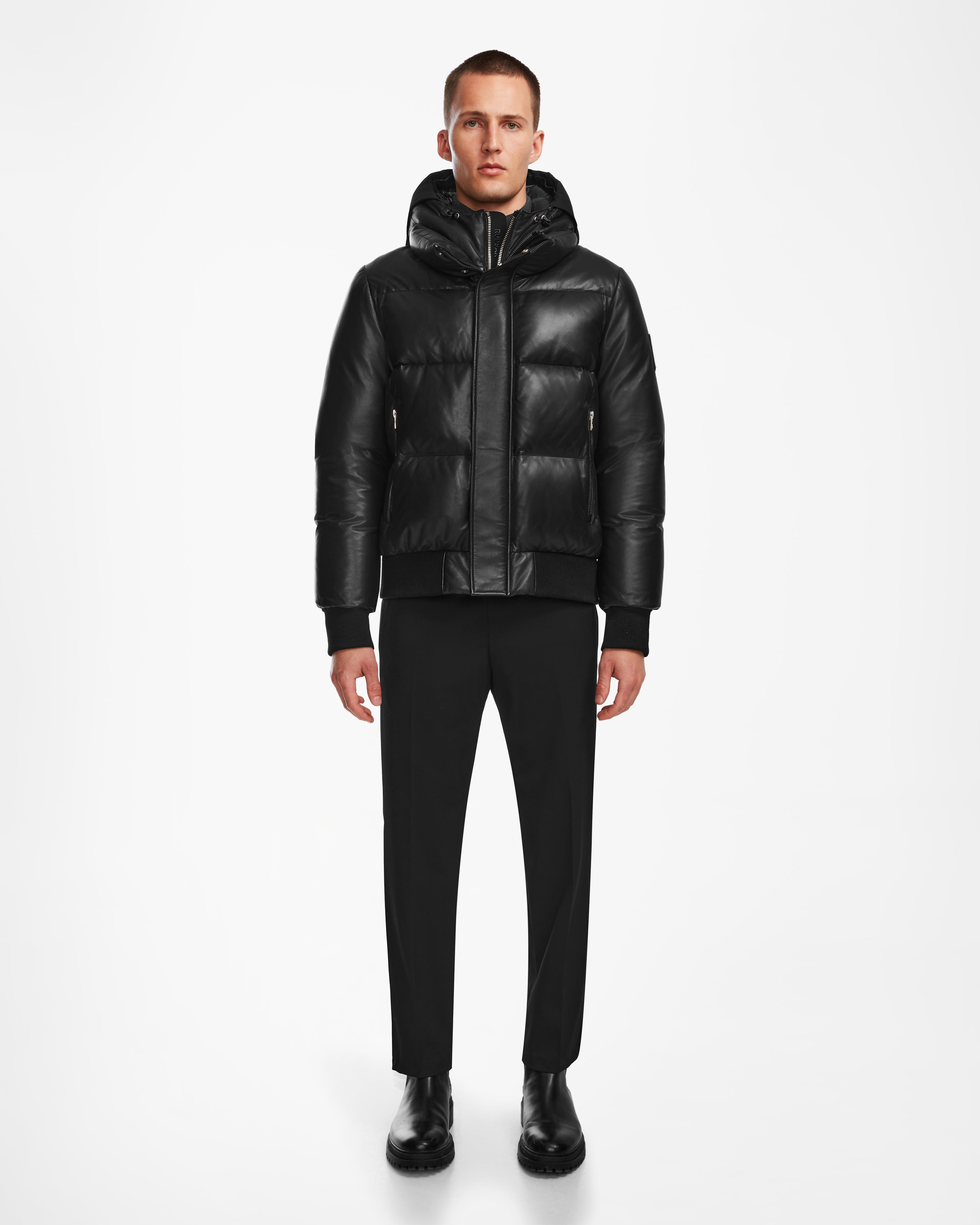 Men coats with a detachable faux - fur collar for a trendy and warm touch JORDY X - 9123515 Black M