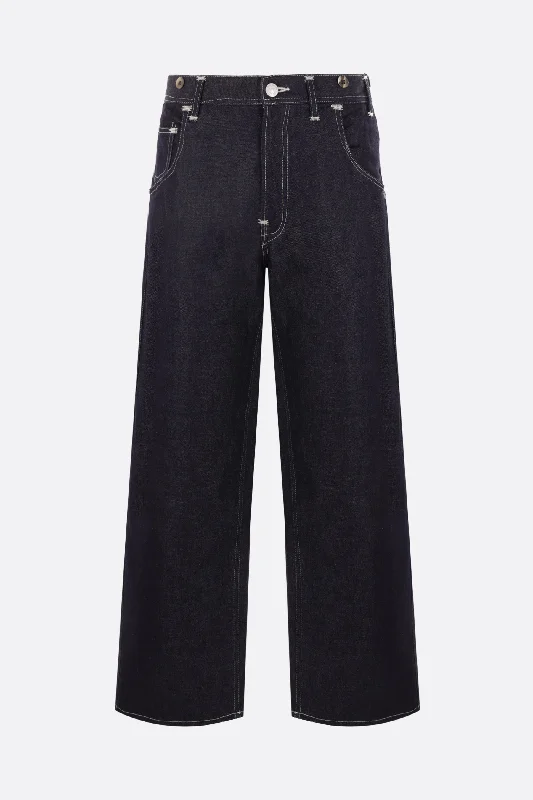  wide-leg denim jeans