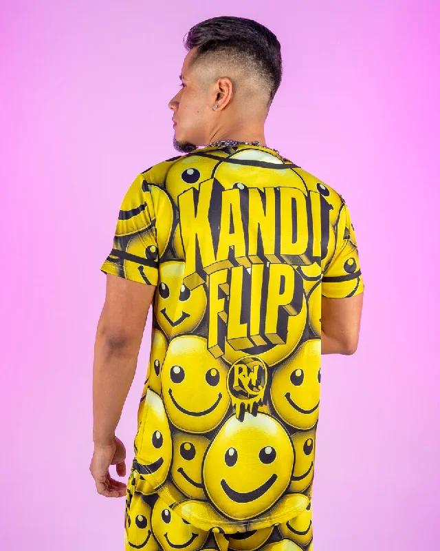Men's Limited - Edition Cricket Jerseys Commemorating Historic Matches for Die - Hard Cricket Lovers Kandi Flip Yellow Smiley Faces Everywhere Baseball Jersey Men's Limited - Edition Cricket Jerseys Commemorating Historic Matches for Die - Hard Cricket Lovers Kandi Flip Yellow Smiley Faces Everywhere Baseball Jersey