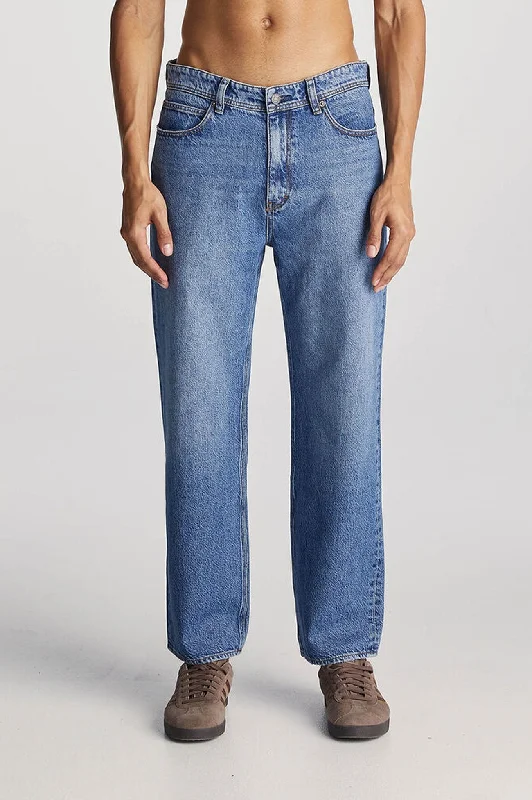 Plus Size Men's Relaxed Fit Jeans with a Faded Wash for a Vintage - Inspired Look L-Four Baggy Relaxed Jean Turntable Indigo Plus Size Men's Relaxed Fit Jeans with a Faded Wash for a Vintage - Inspired Look L-Four Baggy Relaxed Jean Turntable Indigo
