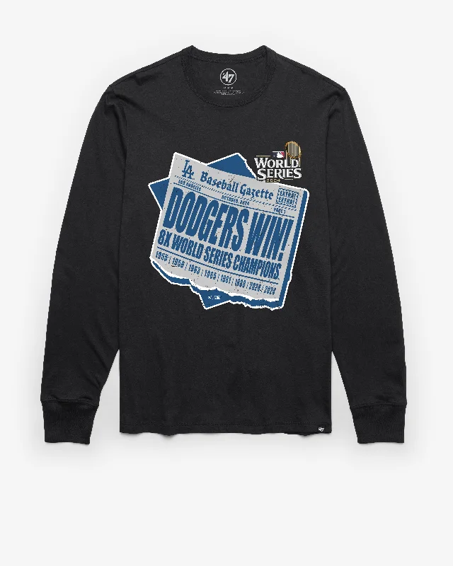 Men's long sleeve military - style utility shirts with multiple pockets LOS ANGELES DODGERS 2024 WORLD SERIES CHAMPIONS '47 FRANKLIN LONG SLEEVE TEE