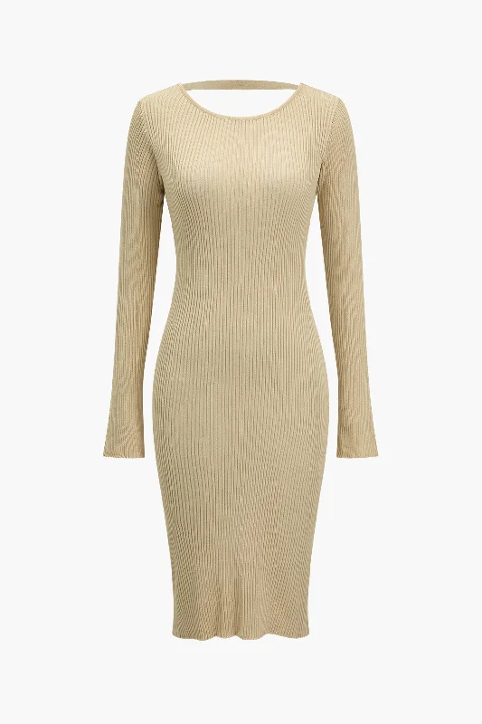 Men's long sleeve turtleneck sweaters in cashmere for a luxurious feel Solid Backless Knit Mini Dress Men's long sleeve turtleneck sweaters in cashmere for a luxurious feel Solid Backless Knit Mini Dress