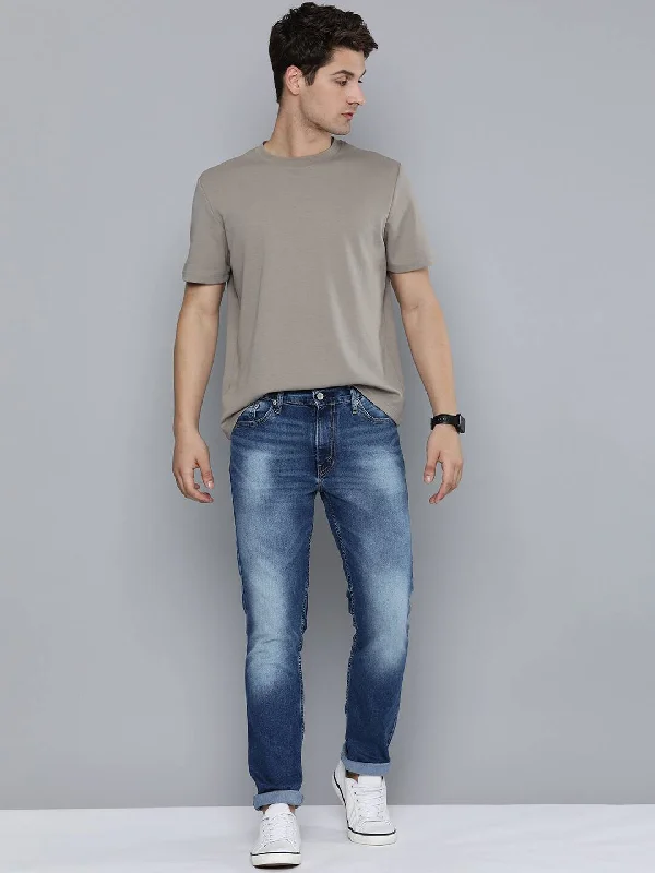 Men's Jeans with a Button - Fly for a Traditional and Classic Aesthetic Men's 511 Blue Slim Fit Jeans Men's Jeans with a Button - Fly for a Traditional and Classic Aesthetic Men's 511 Blue Slim Fit Jeans