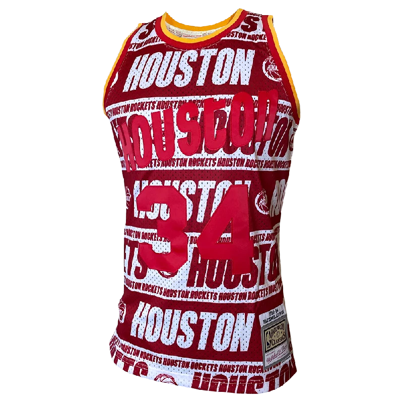 Men's Custom - Printed Baseball Jerseys with Player Names and Numbers for Personalized Style Men's Houston Rockets Mitchell & Ness HWC Hakeem Olajuwon Team Wrap Swingman Jersey Men's Custom - Printed Baseball Jerseys with Player Names and Numbers for Personalized Style Men's Houston Rockets Mitchell & Ness HWC Hakeem Olajuwon Team Wrap Swingman Jersey