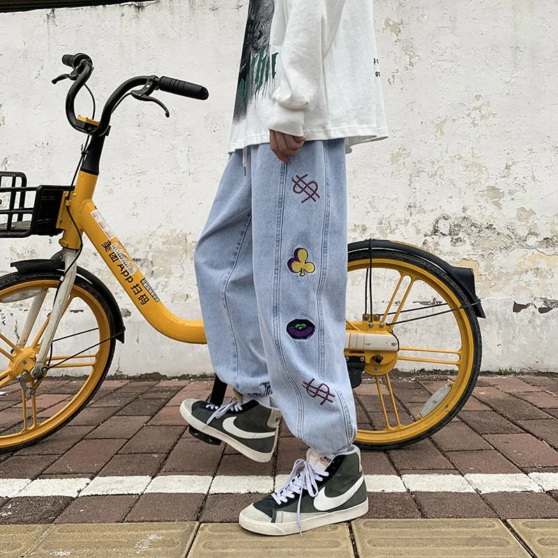 Men's Jeans with a Cargo - Inspired Knee Pocket for Extra Storage Men's Summer Hip Hop Loose Fit Streetwear Straight Leg Jeans Pants Men's Jeans with a Cargo - Inspired Knee Pocket for Extra Storage Men's Summer Hip Hop Loose Fit Streetwear Straight Leg Jeans Pants