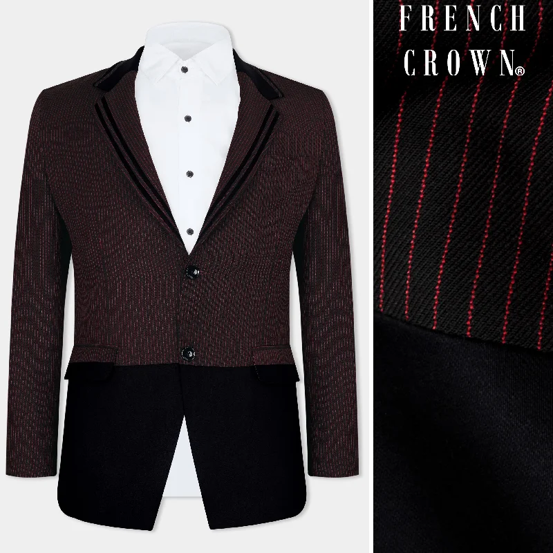 Shawl - Lapel Men Blazers for a Formal Occasion Shawl - Lapel Men Blazers for a Formal Occasion Merlot Red with Black Wool Rich Designer Blazer Shawl - Lapel Men Blazers for a Formal Occasion Shawl - Lapel Men Blazers for a Formal Occasion Merlot Red with Black Wool Rich Designer Blazer
