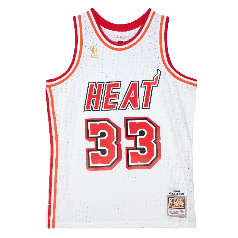 Men's Breathable Polyester Running Jerseys in Bright Neon Colors for High - Visibility Workouts Alonzo Mourning Mitchell & Ness Miami HEAT 1996-97 Swingman Jersey Men's Breathable Polyester Running Jerseys in Bright Neon Colors for High - Visibility Workouts Alonzo Mourning Mitchell & Ness Miami HEAT 1996-97 Swingman Jersey
