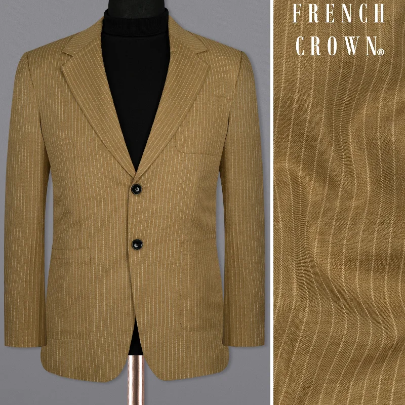 Men Blazers for Fishing in Quick - Dry and Stain - Resistant Fabrics Men Blazers for Fishing in Quick - Dry and Stain - Resistant Fabrics Muesli Brown Striped Wool Rich Sports Blazer Men Blazers for Fishing in Quick - Dry and Stain - Resistant Fabrics Men Blazers for Fishing in Quick - Dry and Stain - Resistant Fabrics Muesli Brown Striped Wool Rich Sports Blazer
