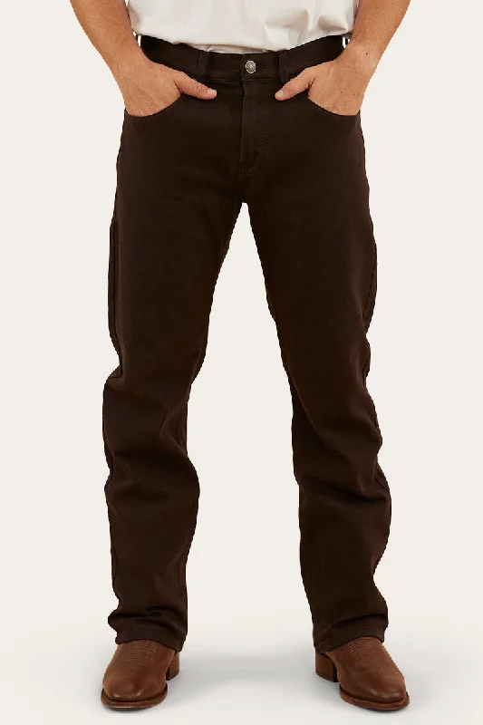 Plus Size Men's Relaxed Fit Jeans with a Tapered Leg for a Laid - Back Vibe Muster Mens Slim Straight Fit Jeans - Chocolate Plus Size Men's Relaxed Fit Jeans with a Tapered Leg for a Laid - Back Vibe Muster Mens Slim Straight Fit Jeans - Chocolate