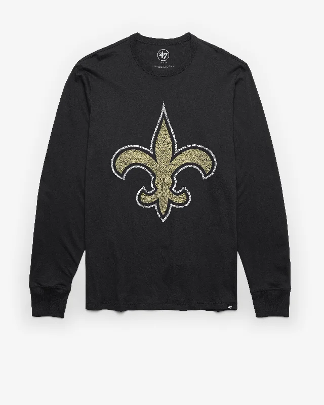Men's breathable long sleeve mesh shirts for intense workouts NEW ORLEANS SAINTS PREMIER '47 FRANKLIN LONG SLEEVE TEE Men's breathable long sleeve mesh shirts for intense workouts NEW ORLEANS SAINTS PREMIER '47 FRANKLIN LONG SLEEVE TEE