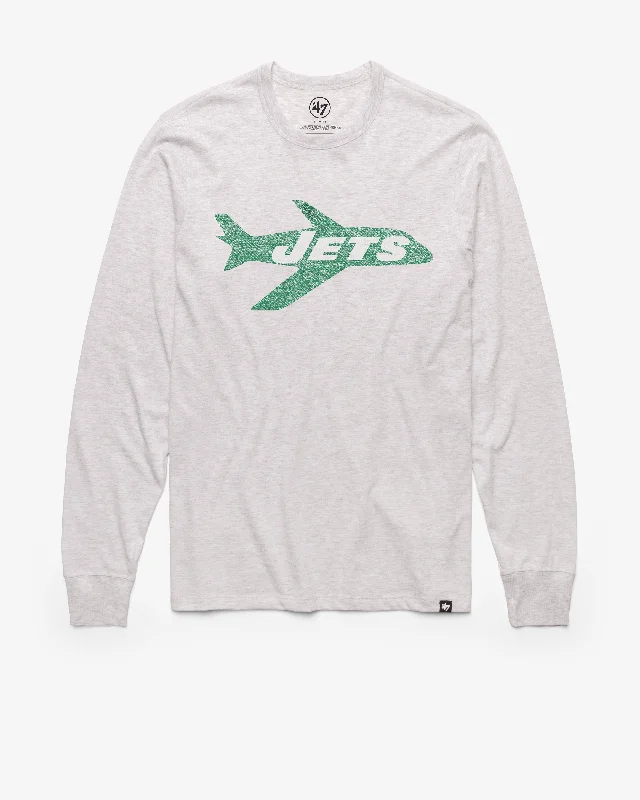 Men's printed long sleeve Hawaiian shirts for tropical getaways NEW YORK JETS HISTORIC PREMIER '47 FRANKLIN LONG SLEEVE TEE Men's printed long sleeve Hawaiian shirts for tropical getaways NEW YORK JETS HISTORIC PREMIER '47 FRANKLIN LONG SLEEVE TEE