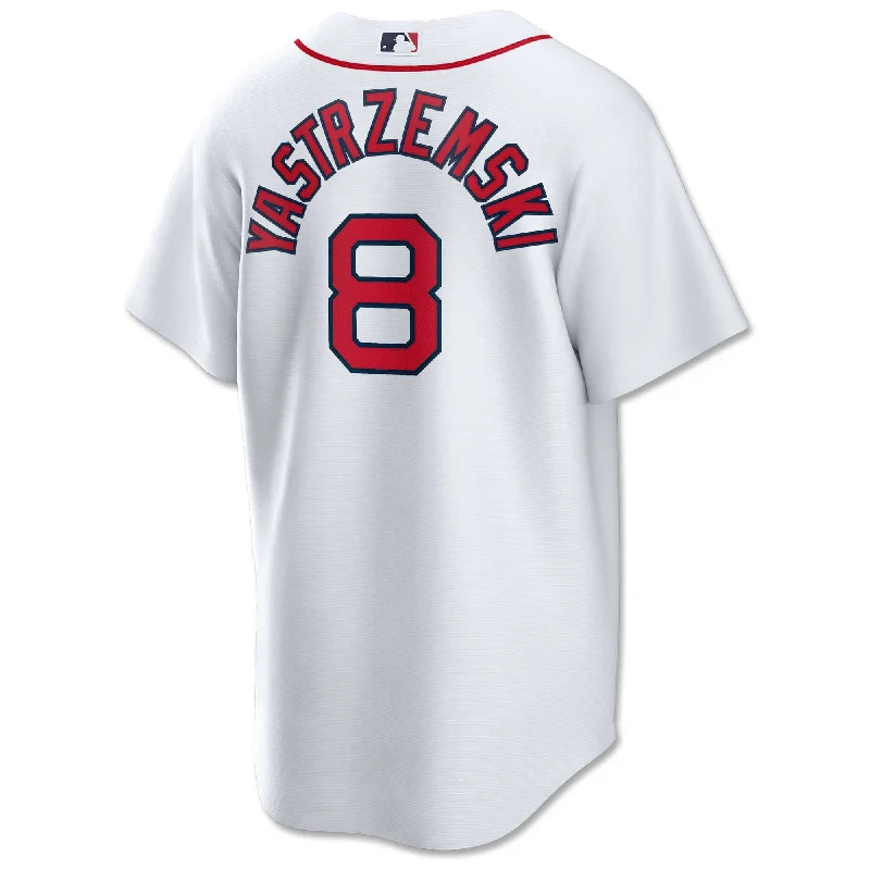 Men's Custom - Printed Baseball Jerseys with Player Names and Numbers for Personalized Style Nike Replica Home Jersey - White - Yastrzemski Men's Custom - Printed Baseball Jerseys with Player Names and Numbers for Personalized Style Nike Replica Home Jersey - White - Yastrzemski