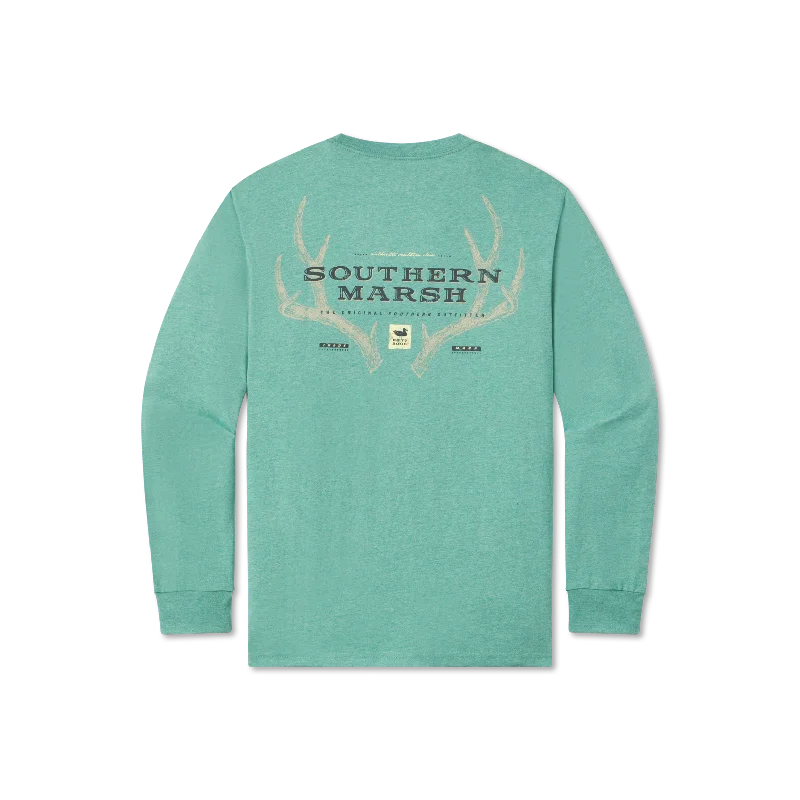 Men's stretch long sleeve denim shirts for a comfortable casual style Origins Rack Tee - Long Sleeve Men's stretch long sleeve denim shirts for a comfortable casual style Origins Rack Tee - Long Sleeve