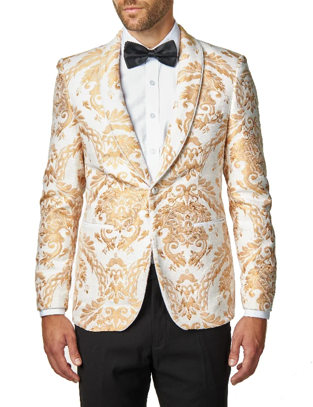 Corduroy Men Blazers in Earthy Tones Corduroy Men Blazers in Earthy Tones GLEN - Peach Paisley Brocade Print on Ivory Cream Jacquard Jacket Corduroy Men Blazers in Earthy Tones Corduroy Men Blazers in Earthy Tones GLEN - Peach Paisley Brocade Print on Ivory Cream Jacquard Jacket