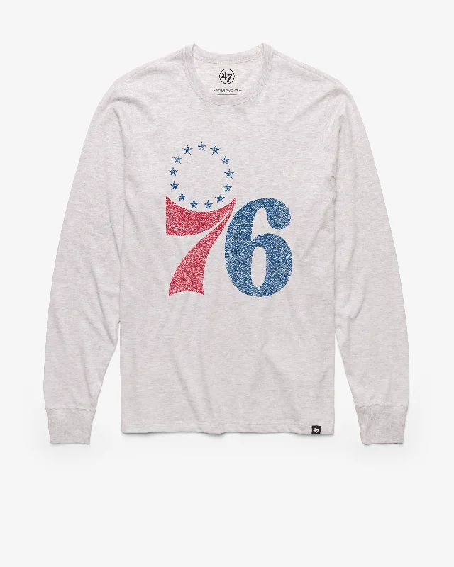 Men's long sleeve military - style utility shirts with multiple pockets PHILADELPHIA 76ERS PREMIER '47 FRANKLIN LONG SLEEVE TEE Men's long sleeve military - style utility shirts with multiple pockets PHILADELPHIA 76ERS PREMIER '47 FRANKLIN LONG SLEEVE TEE
