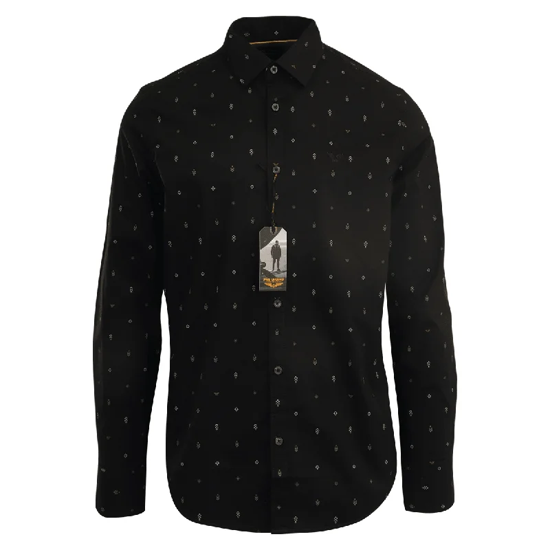 Men's lightweight long sleeve linen shirts for summer beach vacations PME Legend Men's Shirt Black Arrow Pattern Woven Long Sleeve (S02) Men's lightweight long sleeve linen shirts for summer beach vacations PME Legend Men's Shirt Black Arrow Pattern Woven Long Sleeve (S02)