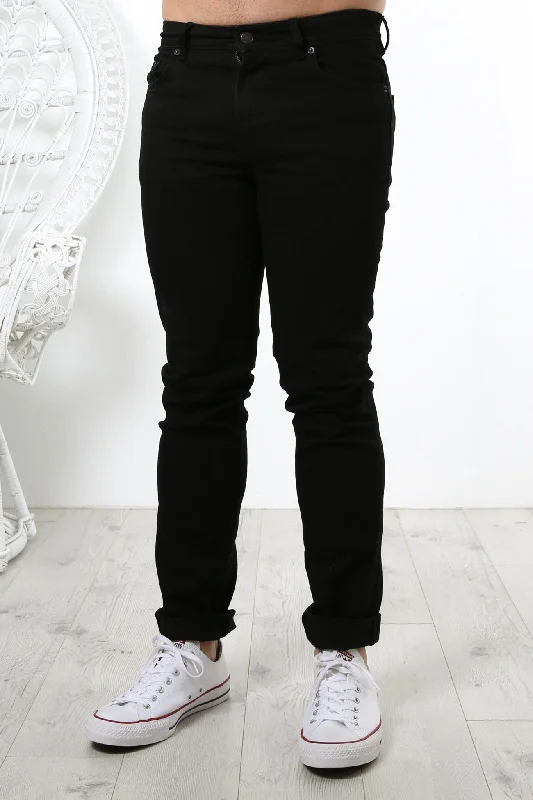 Plus Size Men's Relaxed Fit Jeans with a Faded Wash for a Vintage - Inspired Look R2 Slim & Narrow Black Custom Plus Size Men's Relaxed Fit Jeans with a Faded Wash for a Vintage - Inspired Look R2 Slim & Narrow Black Custom