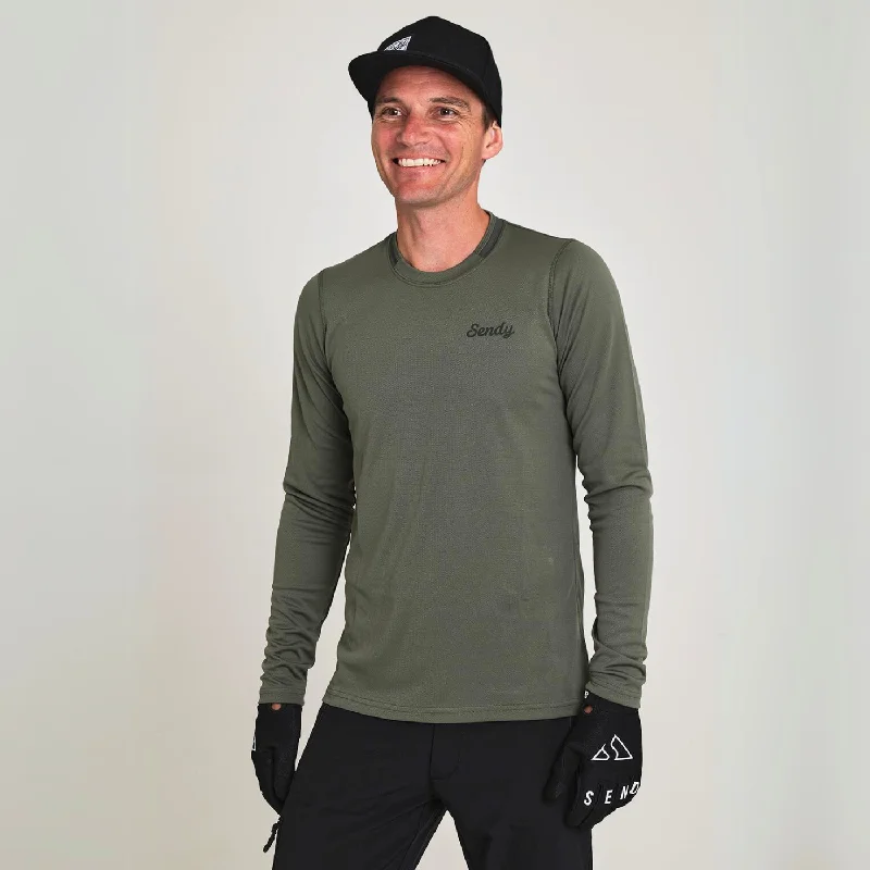 Men's Authentic Soccer Jerseys of National Teams for International Football Events Send It Adults Long Sleeved MTB Jersey | Khaki Men's Authentic Soccer Jerseys of National Teams for International Football Events Send It Adults Long Sleeved MTB Jersey | Khaki