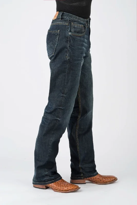 Men's Straight Leg Raw Denim Jeans for a Minimalist and Durable Option Stetson Mens Blue Cotton Blend Piece Back X Jeans