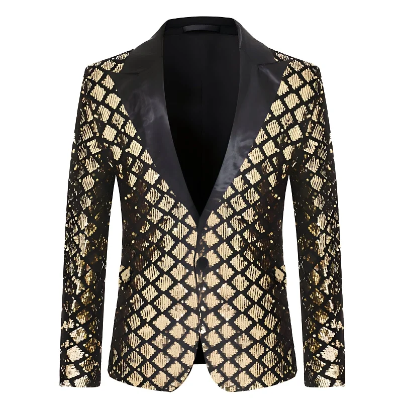 Men Blazers with Floral Print for a Spring - like Vibe Men Blazers with Floral Print for a Spring - like Vibe The Damond Sequin Slim Fit Blazer Suit Jacket - Gold Men Blazers with Floral Print for a Spring - like Vibe Men Blazers with Floral Print for a Spring - like Vibe The Damond Sequin Slim Fit Blazer Suit Jacket - Gold