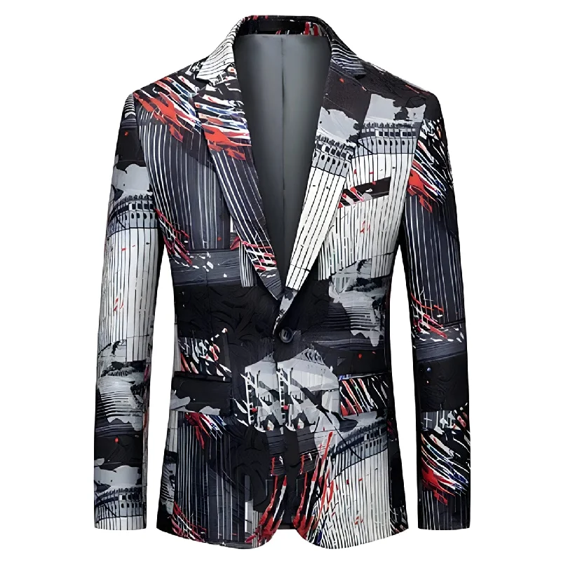   The Monelo Jacquard Slim Fit Blazer Suit Jacket