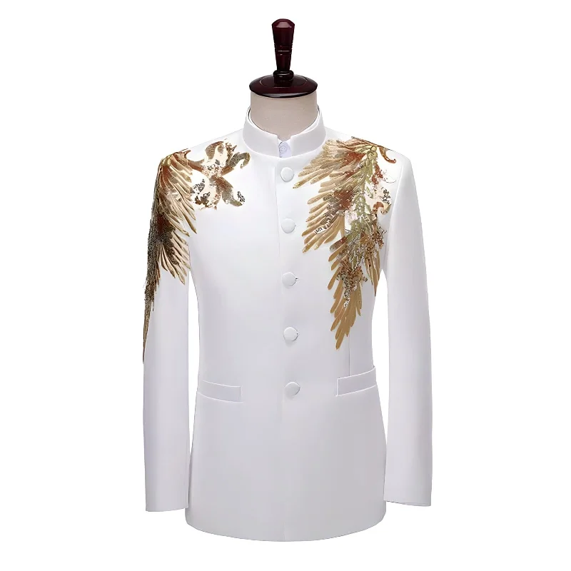 Men Blazers for Destination Weddings in Styles Suitable for the Location Men Blazers for Destination Weddings in Styles Suitable for the Location The Palms Embroidered Mandarin Collar Jacket - Multiple Colors Men Blazers for Destination Weddings in Styles Suitable for the Location Men Blazers for Destination Weddings in Styles Suitable for the Location The Palms Embroidered Mandarin Collar Jacket - Multiple Colors
