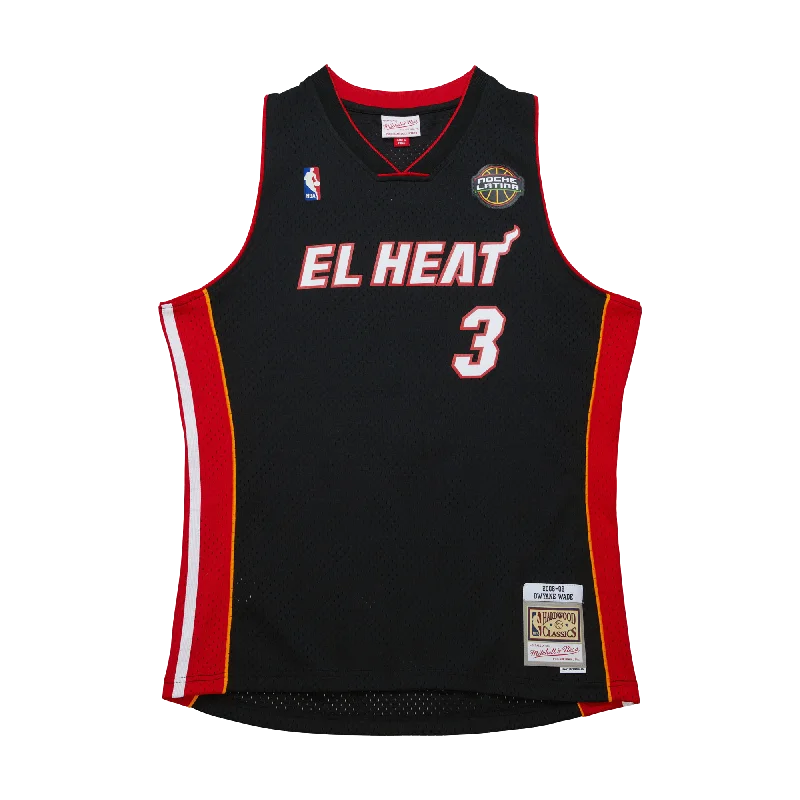 Men's Throwback Tennis Jerseys Inspired by Iconic Matches and Players Dwyane Wade Mitchell & Ness 2008-09 EL HEAT Swingman Jersey