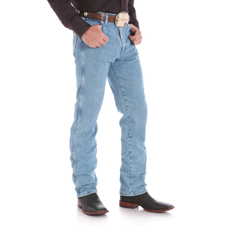 Men's Jeans with a Button - Fly for a Traditional and Classic Aesthetic WRANGLER®MEN'S COWBOY CUT® ORIGINAL FIT JEAN 13MWZAW Men's Jeans with a Button - Fly for a Traditional and Classic Aesthetic WRANGLER®MEN'S COWBOY CUT® ORIGINAL FIT JEAN 13MWZAW