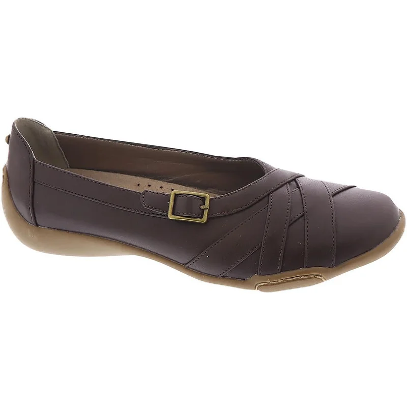 Women's Memory Foam Insole Oxfords in Pink for All - Day Comfort Array Womens Valerie Faux Leather Slip-On Ballet Flats