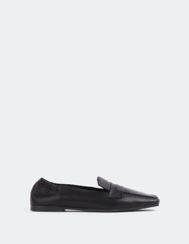 Women's Fur - Lined Loafers in Tan for a Cozy Winter Option Medici Black Leather