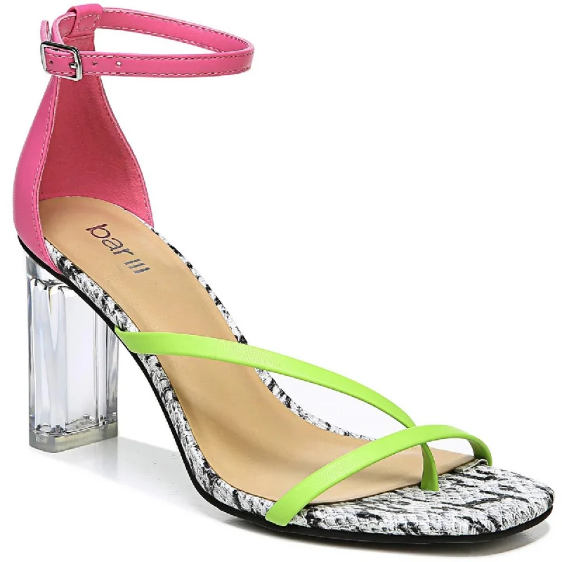 Plus Size Women's Chunky Heeled Sandals with T - Strap in Olive Green for a Practical and Fashionable Option Bar III Womens Blakke Faux Leather Ankle Strap Heels Plus Size Women's Chunky Heeled Sandals with T - Strap in Olive Green for a Practical and Fashionable Option Bar III Womens Blakke Faux Leather Ankle Strap Heels