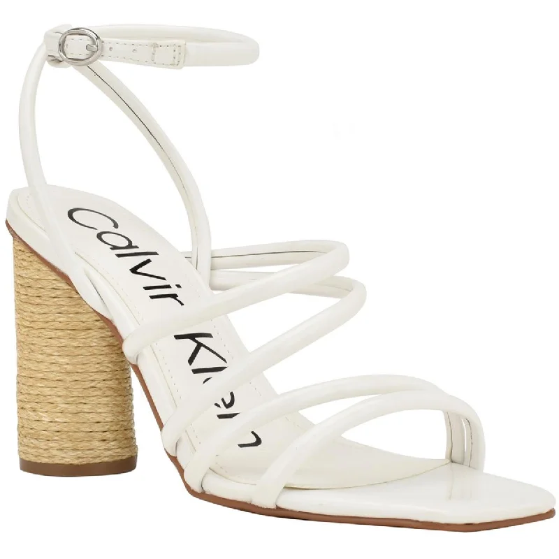 Women's Strappy Heeled Sandals with Ankle Strap in Nude for a Chic and Versatile Look Calvin Klein Womens Sizzle Patent Ankle Strap Heels Women's Strappy Heeled Sandals with Ankle Strap in Nude for a Chic and Versatile Look Calvin Klein Womens Sizzle Patent Ankle Strap Heels