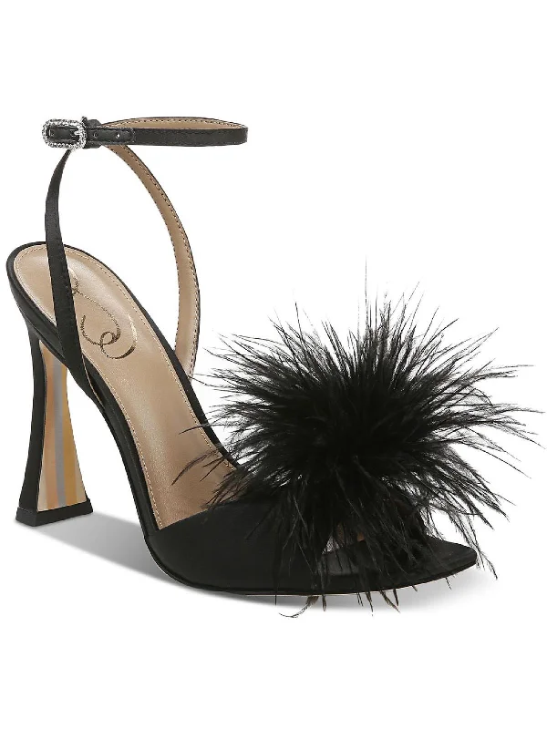 Women's Floral - Embroidered Heeled Sandals with Stiletto Heel in Multicolor for a Vibrant and Eye - Catching Outfit Leon Womens Embellished Feathers Heels Women's Floral - Embroidered Heeled Sandals with Stiletto Heel in Multicolor for a Vibrant and Eye - Catching Outfit Leon Womens Embellished Feathers Heels