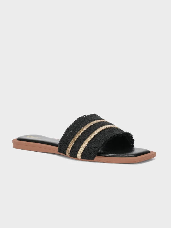 Women's Slippers with a Built - in Heel in Black for a Slightly Elevated Look Womens "ANNWYL" Summer Fancy Slippers Women's Slippers with a Built - in Heel in Black for a Slightly Elevated Look Womens "ANNWYL" Summer Fancy Slippers