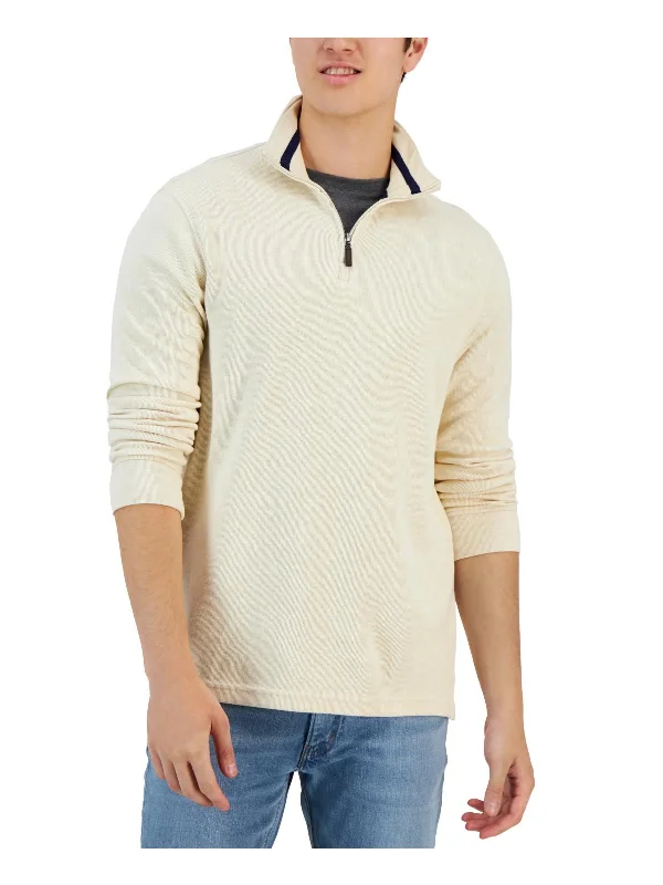  Big & Tall Mens Ribbed 1/4 Zip Pullover Sweater