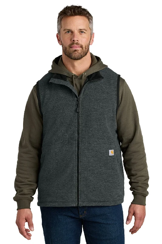 Tall Men's Zip - Up Fleece Vest in Gray for Outdoor Activities Carhartt Mens Textured Fleece Full Zip Vest - Heather Carbon Grey - COMING SOON Tall Men's Zip - Up Fleece Vest in Gray for Outdoor Activities Carhartt Mens Textured Fleece Full Zip Vest - Heather Carbon Grey - COMING SOON