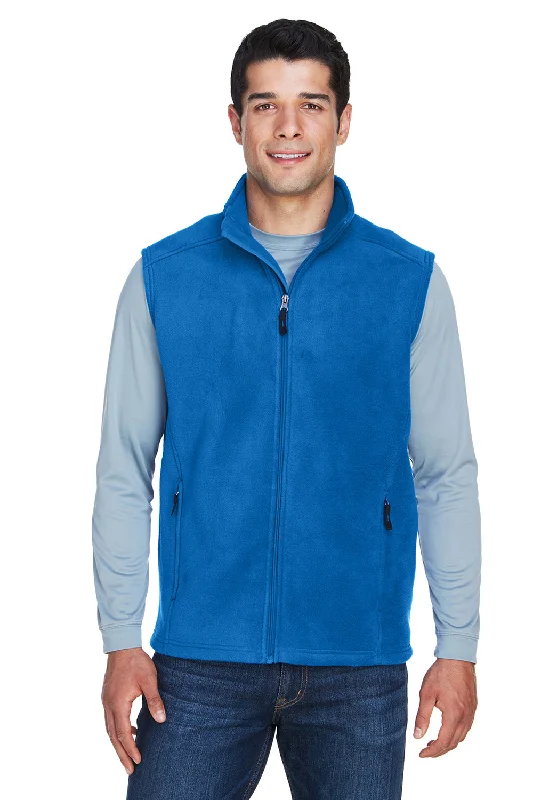 Men's Leather Vest with Studs in Brown for a Rock - n - Roll Style Core 365 Mens Journey Pill Resistant Fleece Full Zip Vest - True Royal Blue