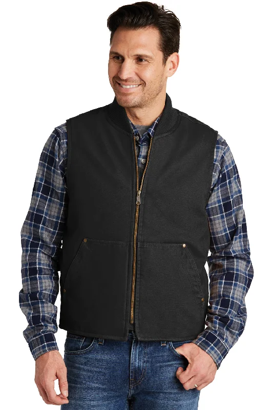 Men's Jersey Vest in Neon Yellow for a High - Visibility Sports Look CornerStone Mens Duck Cloth Full Zip Vest - Black Men's Jersey Vest in Neon Yellow for a High - Visibility Sports Look CornerStone Mens Duck Cloth Full Zip Vest - Black