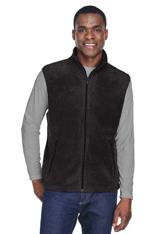 Men's Wool - Blend Vest in Charcoal with a Button - Down Front for a Formal Touch Harriton Mens Pill Resistant Fleece Full Zip Vest - Black Men's Wool - Blend Vest in Charcoal with a Button - Down Front for a Formal Touch Harriton Mens Pill Resistant Fleece Full Zip Vest - Black