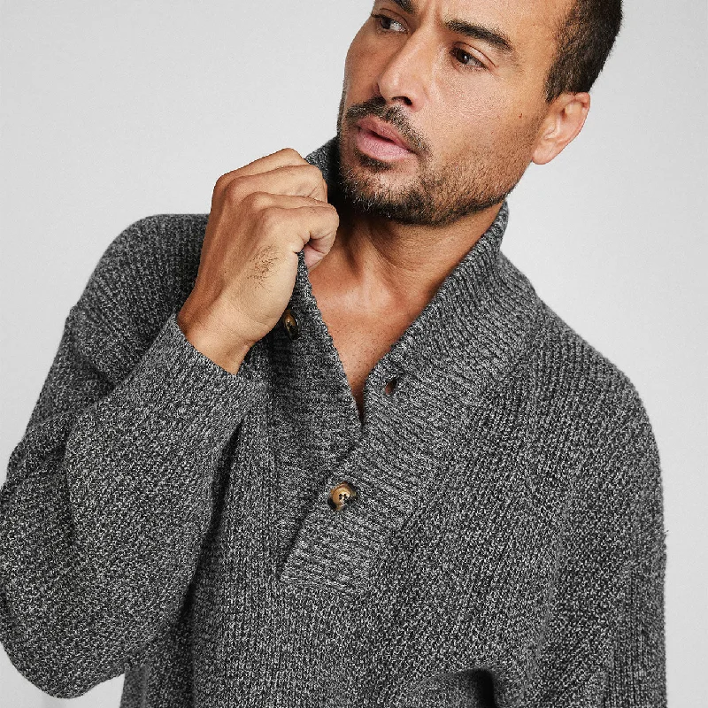  Men's Cotton Silk Waffle Henley