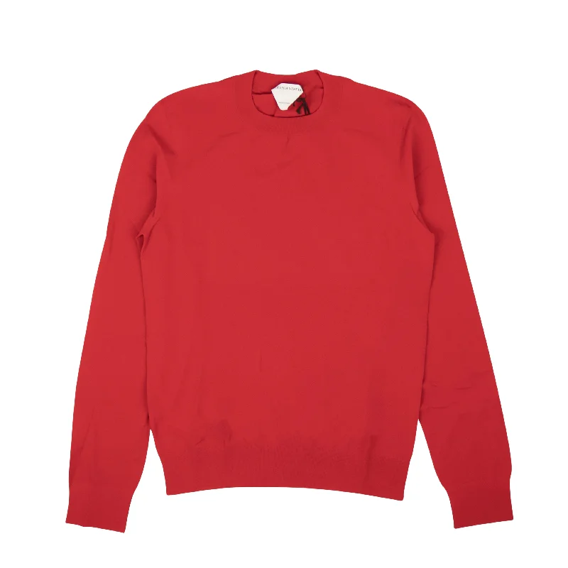 Men's Polyester - Wool Blend Sweaters for Easy Care NWT BOTTEGA VENETA Red Techno Skin Pullover Sweater Men's Polyester - Wool Blend Sweaters for Easy Care NWT BOTTEGA VENETA Red Techno Skin Pullover Sweater