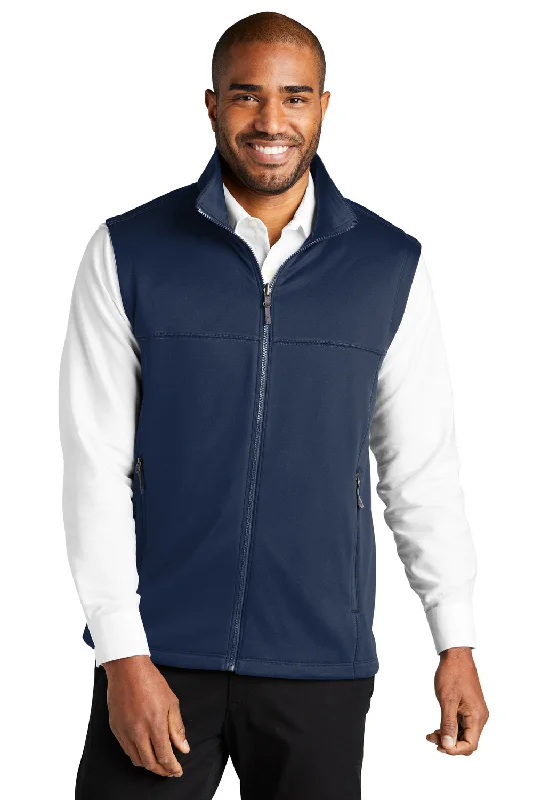 Tall Men's Zip - Up Fleece Vest in Gray for Outdoor Activities Port Authority Mens Collective Smooth Fleece Full Zip Vest - River Navy Blue Tall Men's Zip - Up Fleece Vest in Gray for Outdoor Activities Port Authority Mens Collective Smooth Fleece Full Zip Vest - River Navy Blue